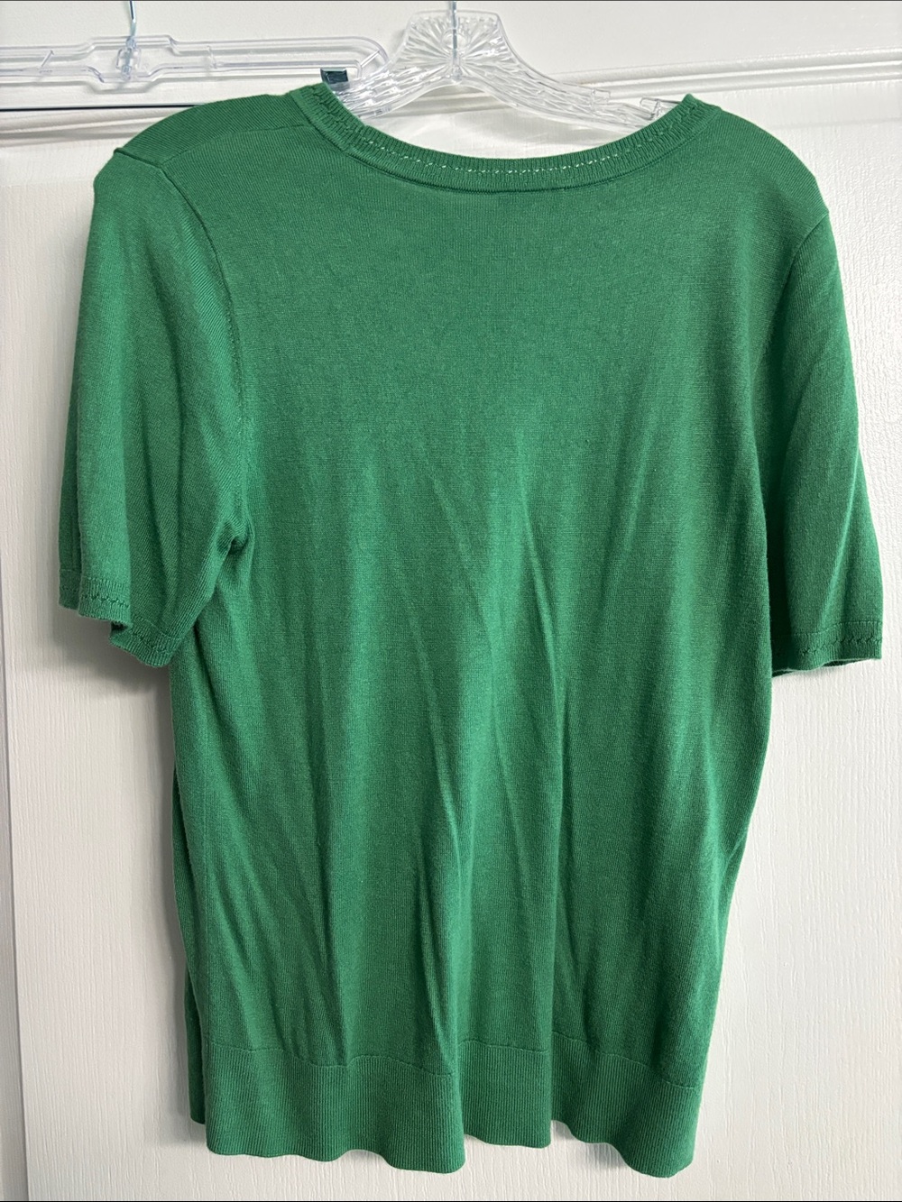 Ann Taylor Factory Short Sleeve Knit Top in Green